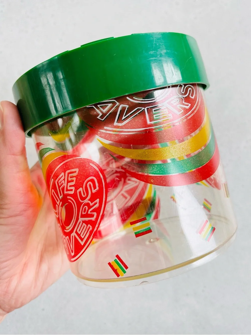 Vintage Plastic Life Savers Candy Container Jar with Lid Lifesavers